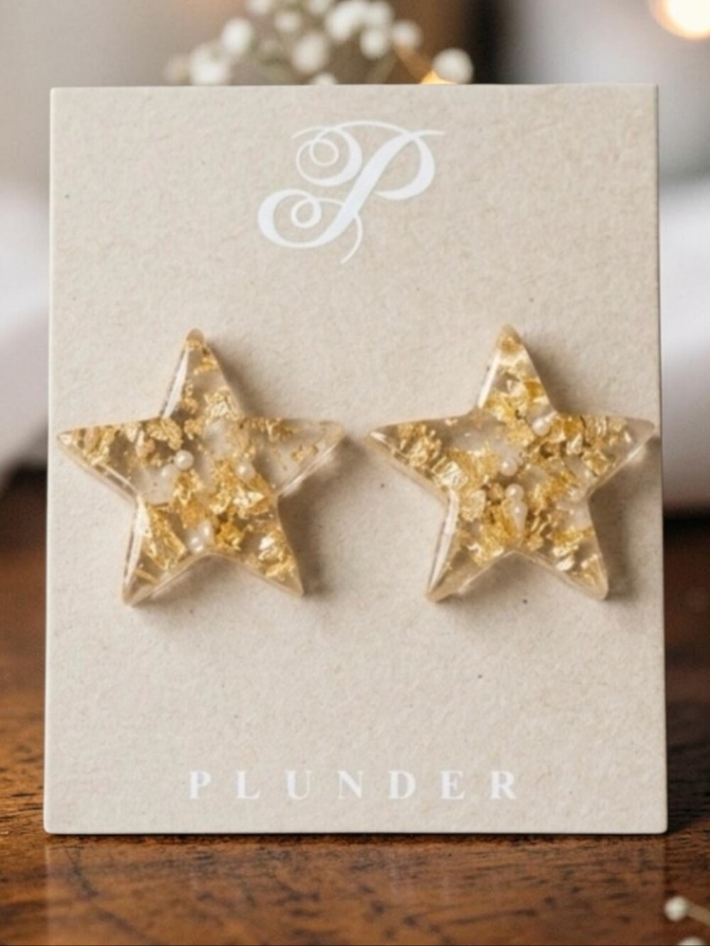 Plunder Gold Star Stud Earrings